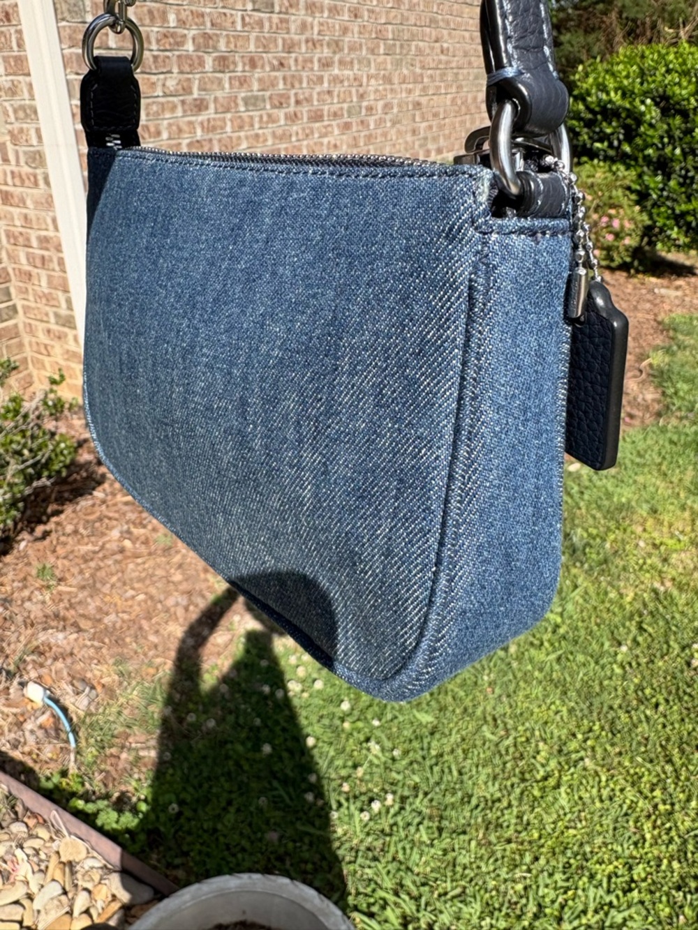 Coach Nolita 19 Denim With Silver Rivets EUC - Picture 4 of 11